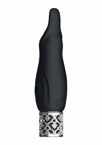 ROYAL GEMS SPARKLE BLACK RECHARGEABLE SILICONE BULLET 