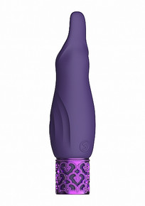 ROYAL GEMS SPARKLE PURPLE RECHARGEABLE SILICONE BULLET 