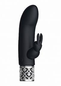 ROYAL GEMS DAZZLING BLACK RECHARGEABLE SILICONE BULLET 