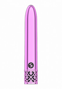 ROYAL GEMS SHINY PINK ABS BULLET RECHARGEABLE 