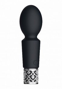 ROYAL GEMS BRILLIANT BLACK RECHARGEABLE SILICONE BULLET 