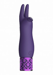 ROYAL GEMS ELEGANCE PURPLE RECHARGEABLE SILICONE BULLET 