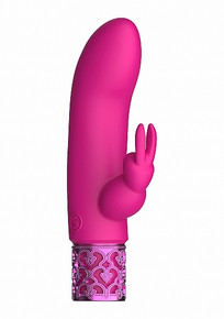 ROYAL GEMS DAZZLING PINK RECHARGEABLE SILICONE BULLET 