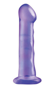 BASIX RUBBER WORKS PURPLE 6.5IN DONG W/SUCTION CUP 