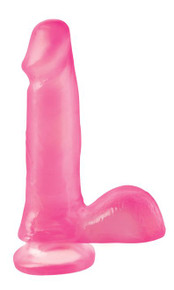 BASIX RUBBER WORKS 6IN DONG W/SUCTION CUP PINK 
