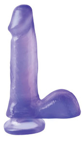 BASIX RUBBER WORKS 6IN DONG W/SUCTION CUP PURPLE 