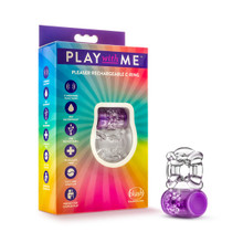 PLAY WITH ME PLEASER C-RING PURPLE RECHARGEABLE 