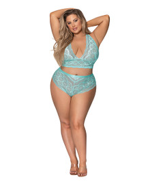 SEABREEZE STRAPPY BACK CAMI & SHORT SET TURQUOISE 2XL 