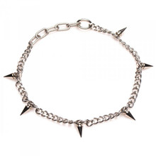 MASTER SERIES PUNK SPIKED NECKLACE SILVER 