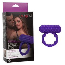 SILICONE RECHARGEABLE 5 BEAD MAXIMUS RING 