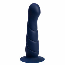 MARIN 8 IN POSABLE SILICONE DONG BLUE 