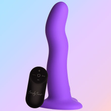 SIMPLY SWEET VIBRATING WAVY SILICONE DILDO W/ REMOTE 