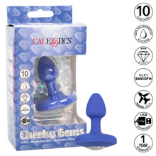 CHEEKY GEMS VIBRATING PROBE SMALL BLUE 