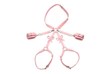 STRICT BONDAGE HARNESS W/ BOWS PINK XL/2XL 