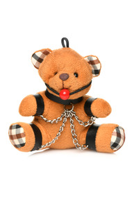 MASTER SERIES GAGGED TEDDY BEAR KEYCHAIN 