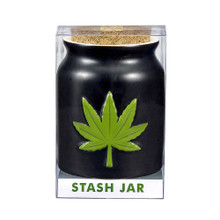 GREEN LEAF STASH JAR 