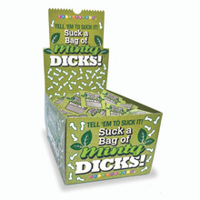 SUCK A BAG OF MINTY DICKS 5PC BAGS DISPLAY OF 100 BAGS 