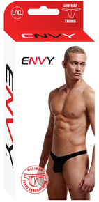 ENVY LOW RISE THONG BLACK L/XL 