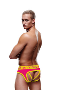 ENVY SOLID JOCK PINK/YELLOW L/XL 