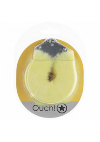 OUCH! HEAVY DUTY FLUFFY HANDCUFFS YELLOW 