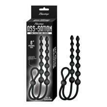 ASS-SATION DUAL SILICONE ANAL BEADS BLACK 