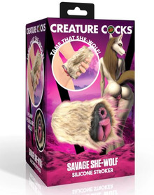 CREATURE COCKS SAVAGE SHE-WOLF SILICONE STROKER 