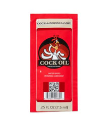 COCK OIL WATER BASED FOIL PACKETS ..25 OZ 