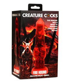 CREATURE COCKS FIRE HOUND SILICONE DILDO SMALL 