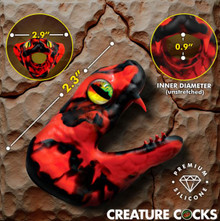 CREATURE COCK MASTER COBRA SILICONE COCK RING RED 