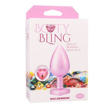BOOTY BLING HEART DIAMOND JEW/ METAL PLUG L/PINK 