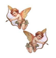 PASTEASE CUPID CHERUB VINTAGE BREAST PASTIES VALENTINES DAY 