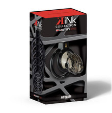 KINK CHASTITY ASYLUM COCK CAGE S CLEAR BLACK 