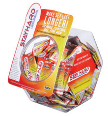 STAY HARD SAMPLE PACKET 144PC FISHBOWL DISPLAY 