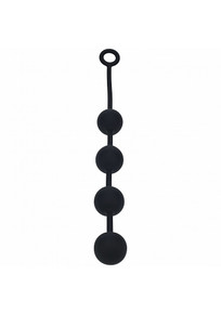 LEVELZ ROUND SILICONE ANAL BALLS XL 50MM BLACK