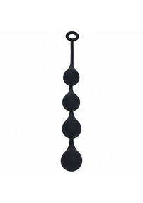 LEVELZ WATERDROP SILICONE ANAL BALLS L 40MM BLACK