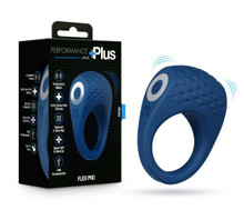PERFORMANCE PLUS FLEX PRO VIBRATING COCK RING BLUE 