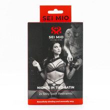 SEI MIO NIGHTS IN TIED SATIN 2X SILK SASH RESTRAINTS 