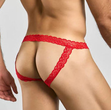 MOB LACE JOCKSTRAP RED L/XL 