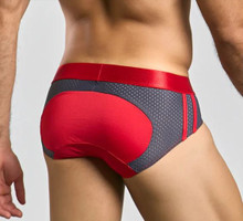 MALE BASICS SPOT BRIEF GRAY LARGE 