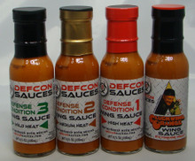 A complete set of our Wing Sauces
