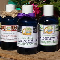 Foxhollow Herb Farm Bath & Massage Oils  8 oz. Bottles