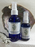Salvia Apiana, 

Native Americans are well known to have used the healing properties of sage to drive out negative energy and evil spirits. They also use it in ceremonies for blessings and prosperity.  For generations, white sage has been used for purifying, cleansing and protection and many consider the plant to be sacred.  Ingredients:  Reiki charged distilled water, essential oil of White Sage and Clear Quartz Stones.  