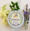 This Baby Bottom Salve was the very first product I made in 1993!  I developed it to use on my infant son.  My aunt always used olive oil and cotton balls in a mason jar for her children.  I loved that idea so much that I incorporated organic herbs from my garden as I was just embarking on my journey as an herbalist.  The ingredients are:  Olive oil, Organic Calendula Flowers,  Organic Lavender, Organic Chamomile, Chickweed, St. John's Wort and Comfrey leaf.  Essential oil of Lavender and Beeswax.
