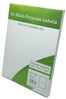 A4 Multipurpose Label 1 Label Per Sheet 100 Sheets Printer Labels