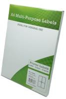 A4 Multipurpose Label 4 Label Per Sheet 100 Sheets Printer Labels