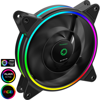 GameMax Razor ARGB 120mm Dual Ring Fan with 3Pin Motherboard Sync
