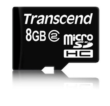 Transcend 8GB MicroSDHC Flash Card Class 2