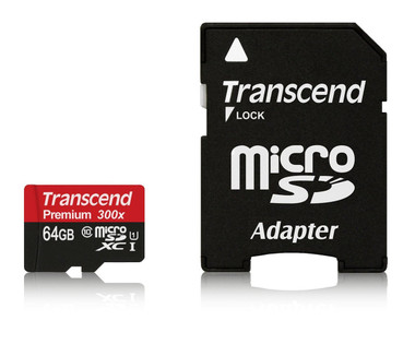 Transcend 64GB MicroSDHC Flash Card Class 10