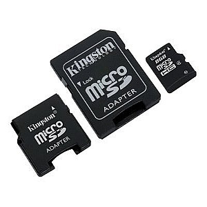 Kingston 16GB Class 4 Micro SDHC with 2 Adapters