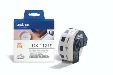 -Brother DK-11219 Round Label 12mm (Roll of 1200)